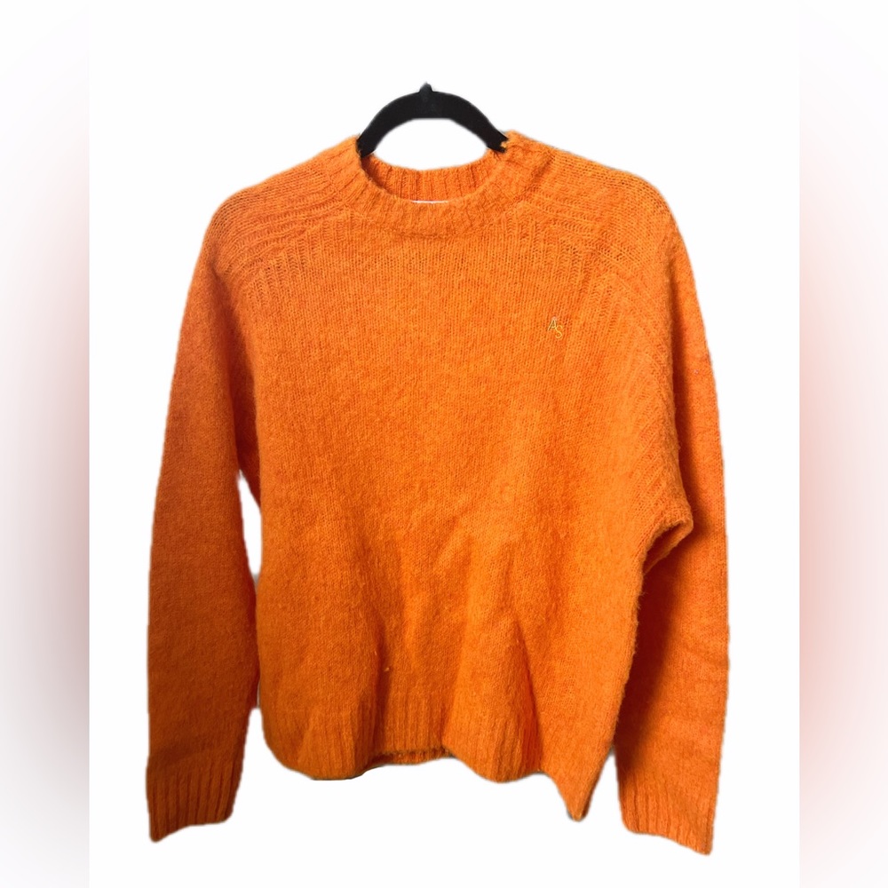Acne Studios Brushed Wool Sweater Orange